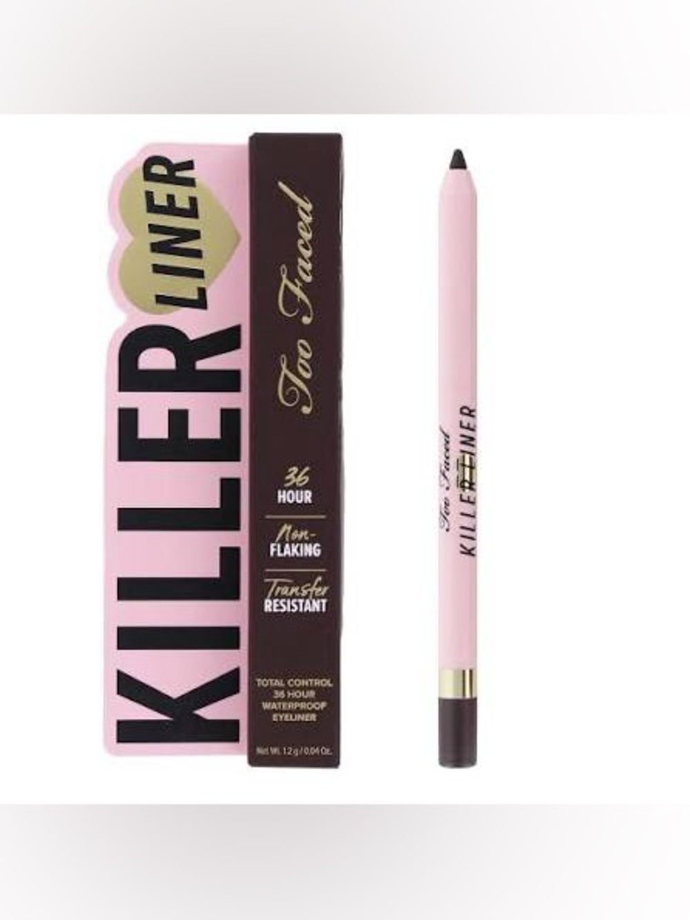 Too Faced Killer Eyeliner Duo - Kajal & 36 Hr Gel Waterproof Liner - Black, NEW - Picture 3 of 12